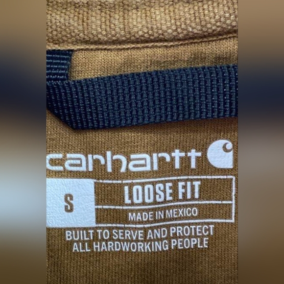 Carhartt Men's Midweight Sleeve Logo Hooded Sweatshirt Size S MSRP $59.99 - Picture 4 of 5